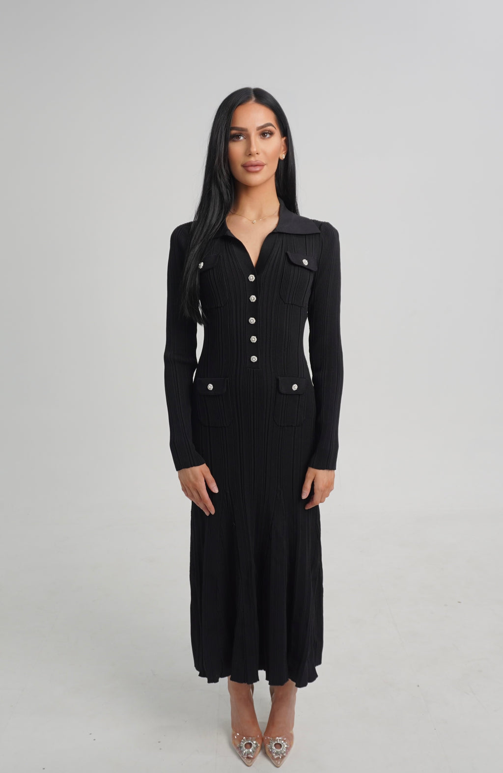 PERLE DRESS - BLACK