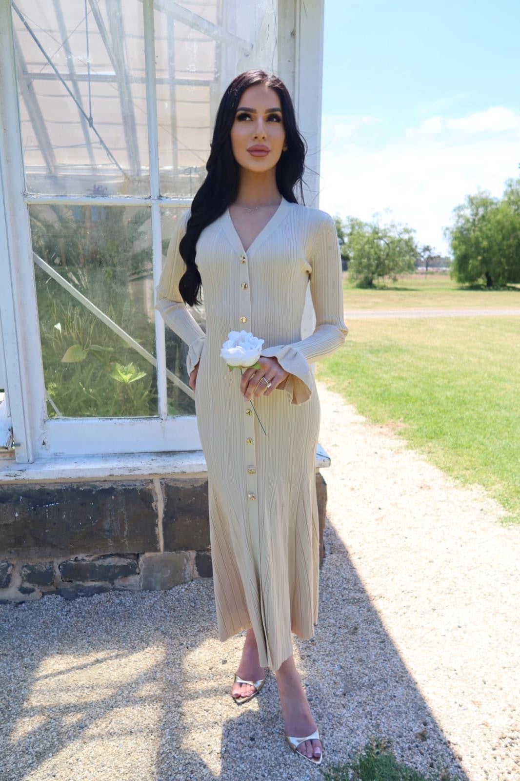 DAPHNE DRESS - CHAMPAGNE