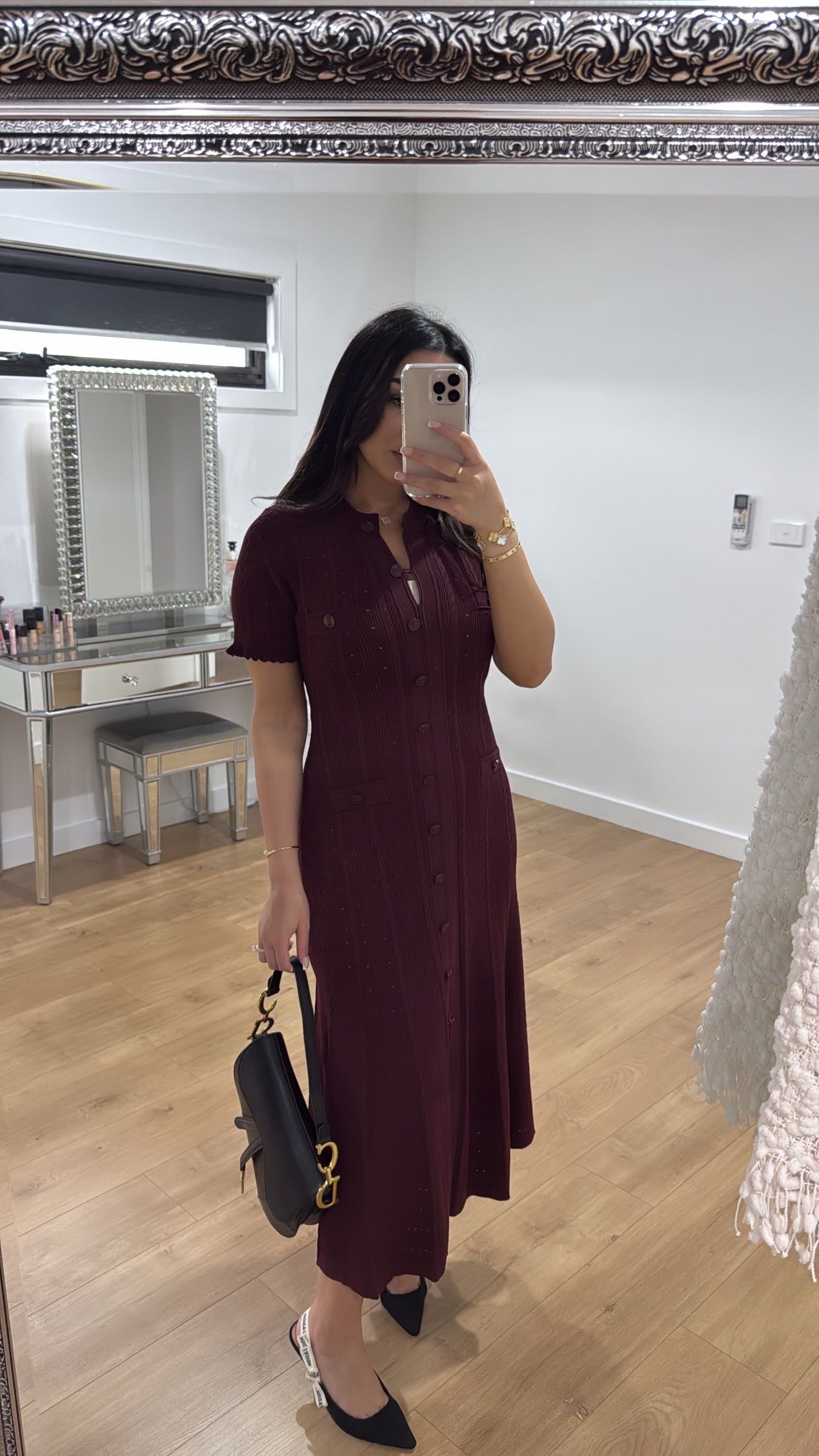 ELEANOR DRESS - CHERRY
