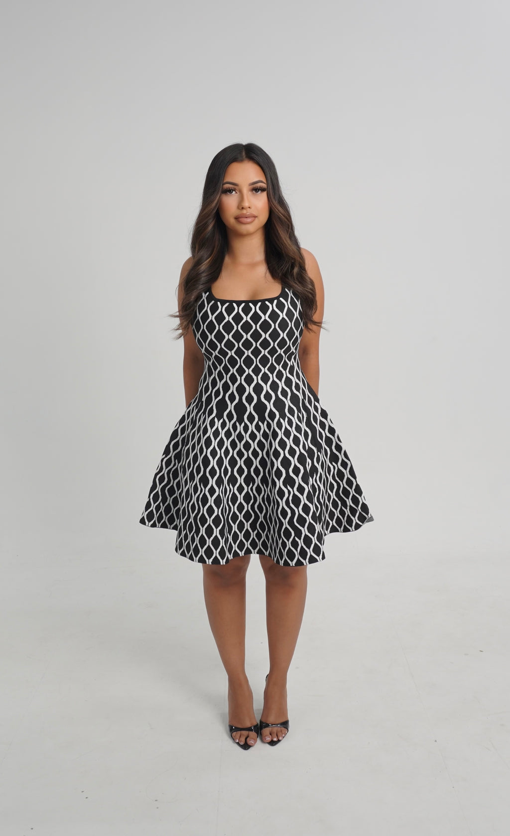 CHARLOTTE DRESS - BLACK PATTERN