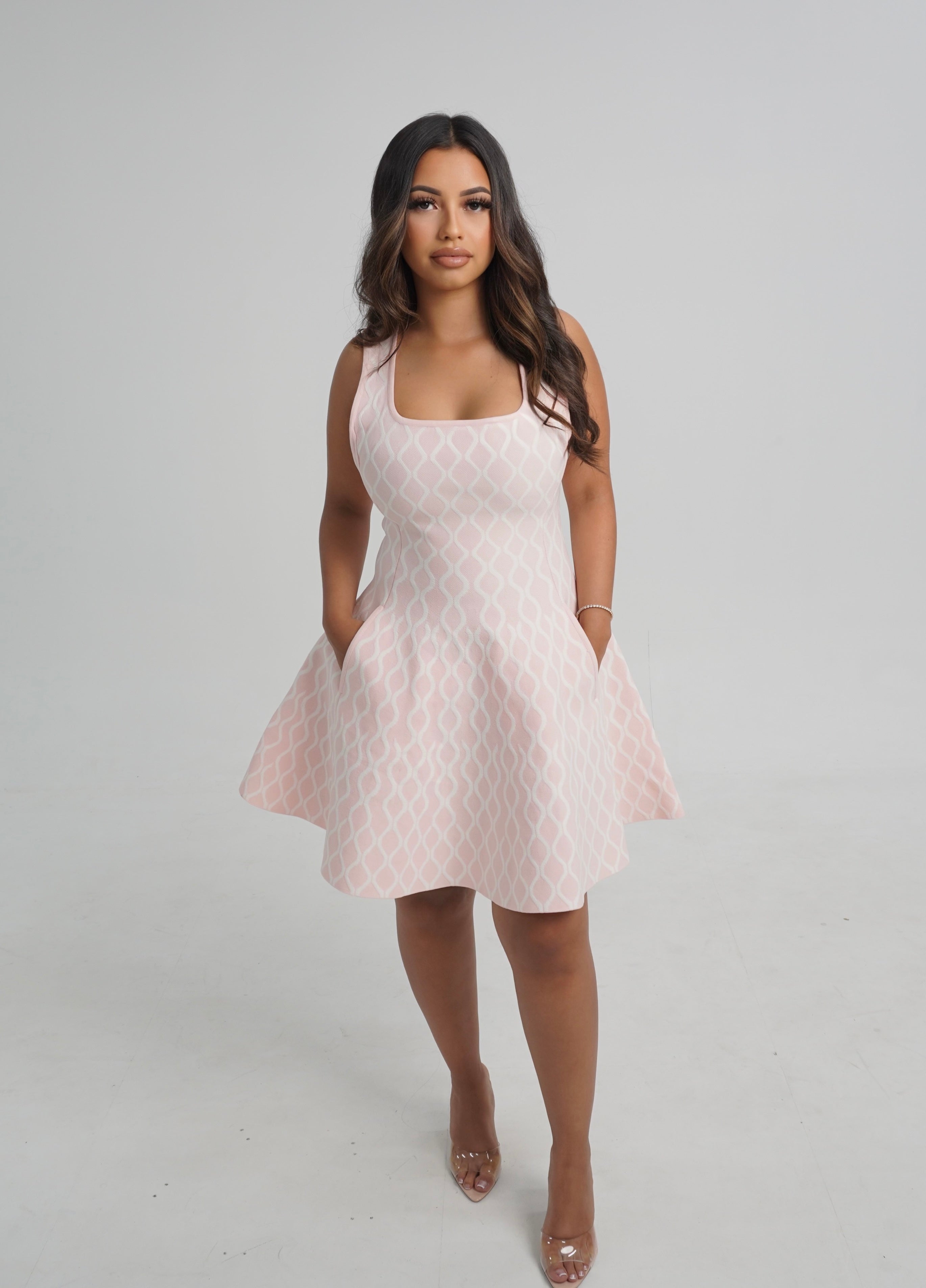 CHARLOTTE DRESS - PINK PATTERN