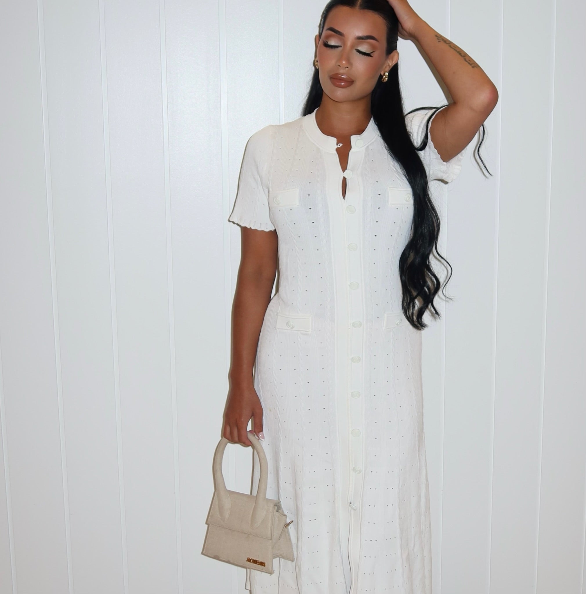 ELEANOR DRESS - WHITE