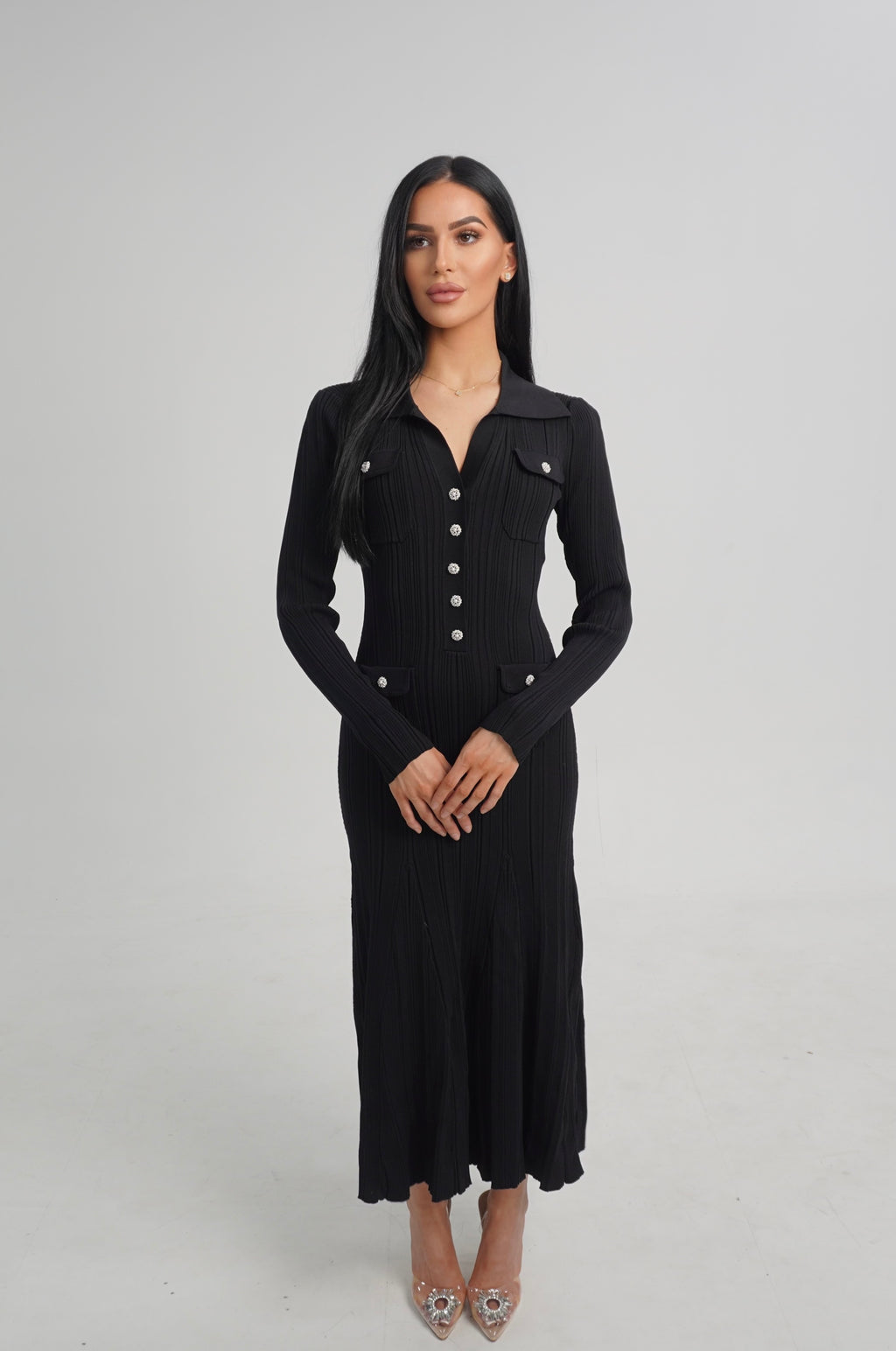 PERLE DRESS - BLACK