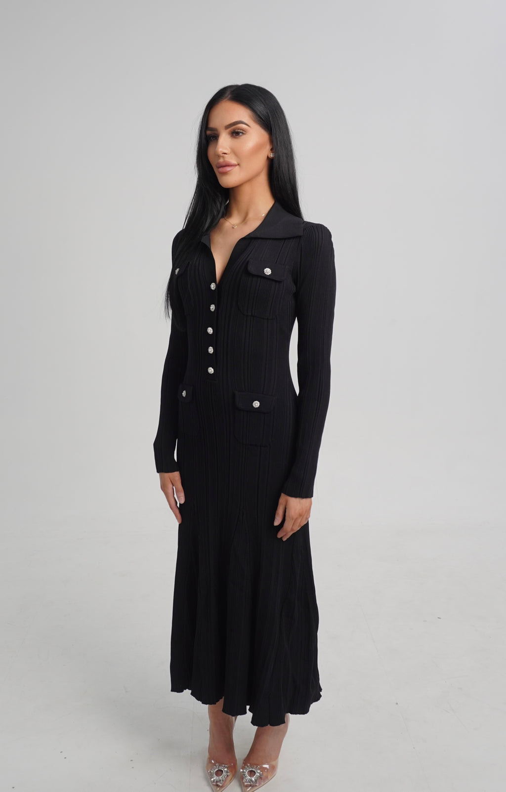 PERLE DRESS - BLACK