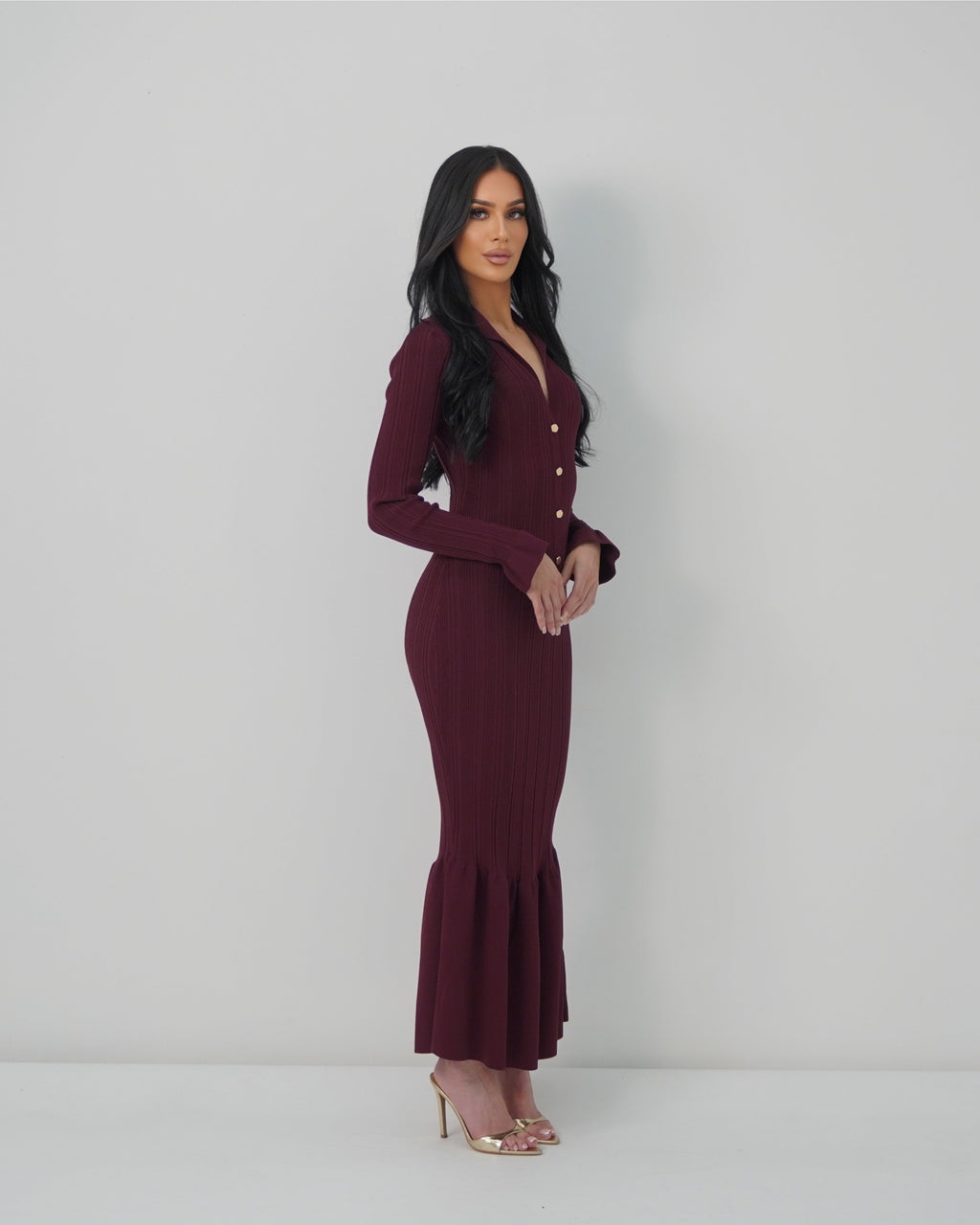 SELENA DRESS - MAROON