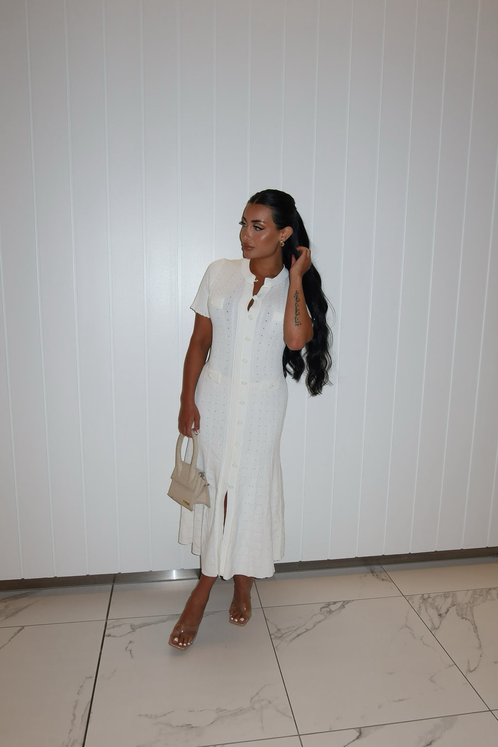 ELEANOR DRESS - WHITE