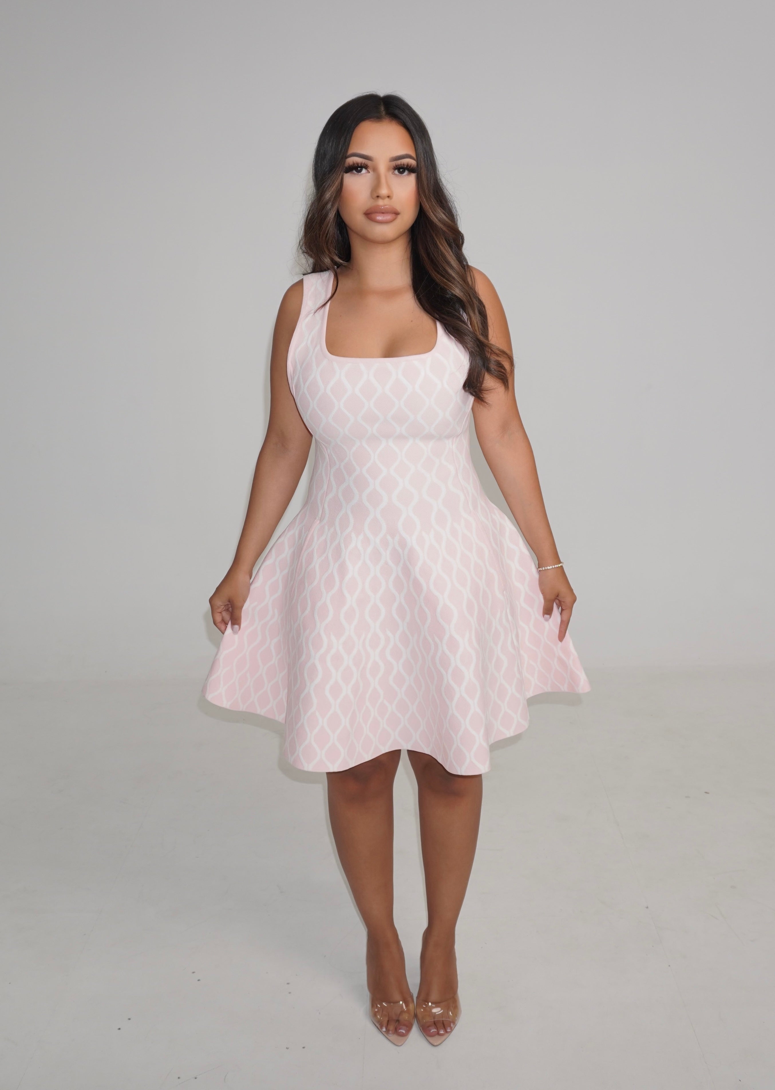 CHARLOTTE DRESS - PINK PATTERN