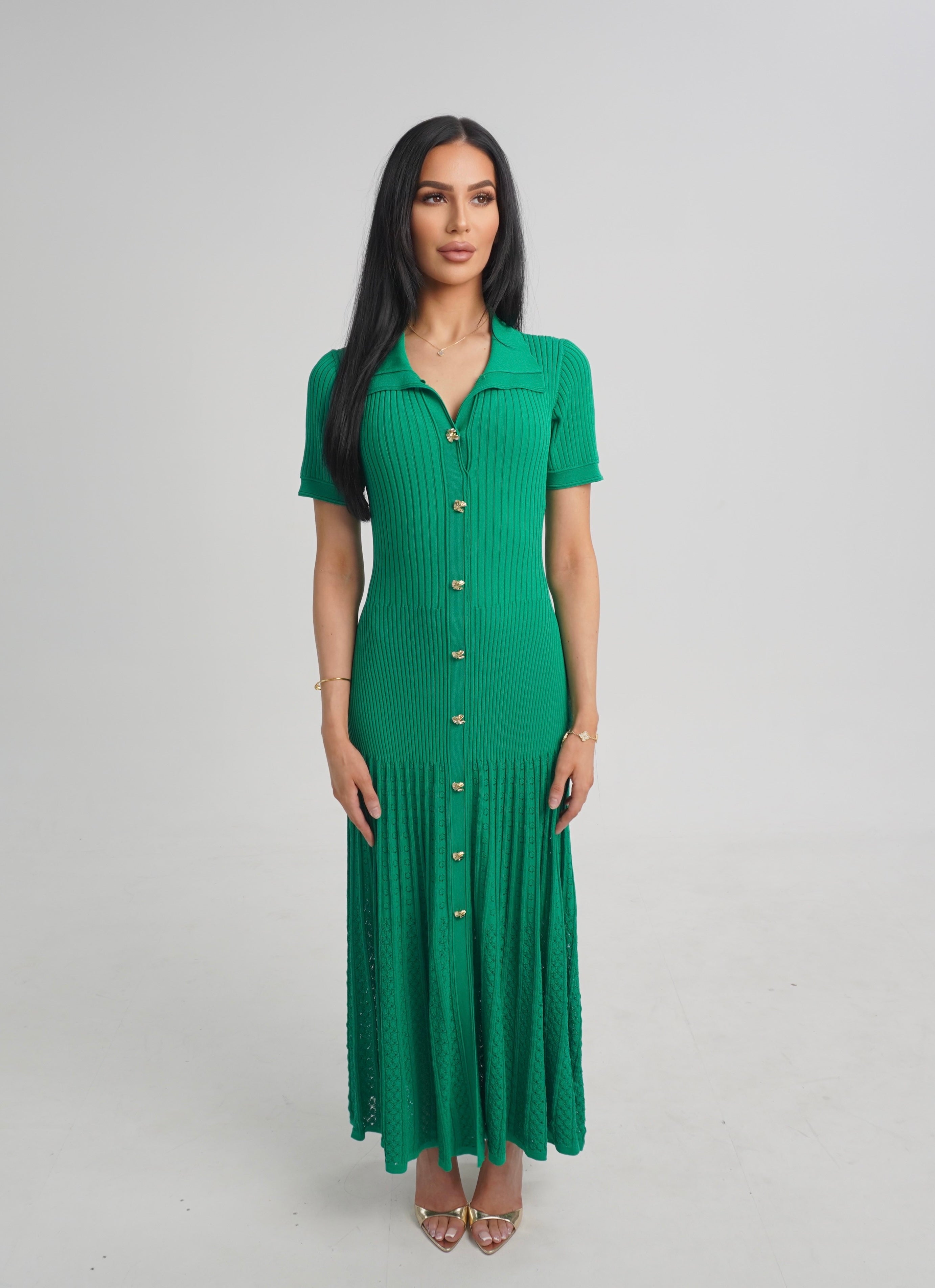 ARABELLA DRESS - GREEN