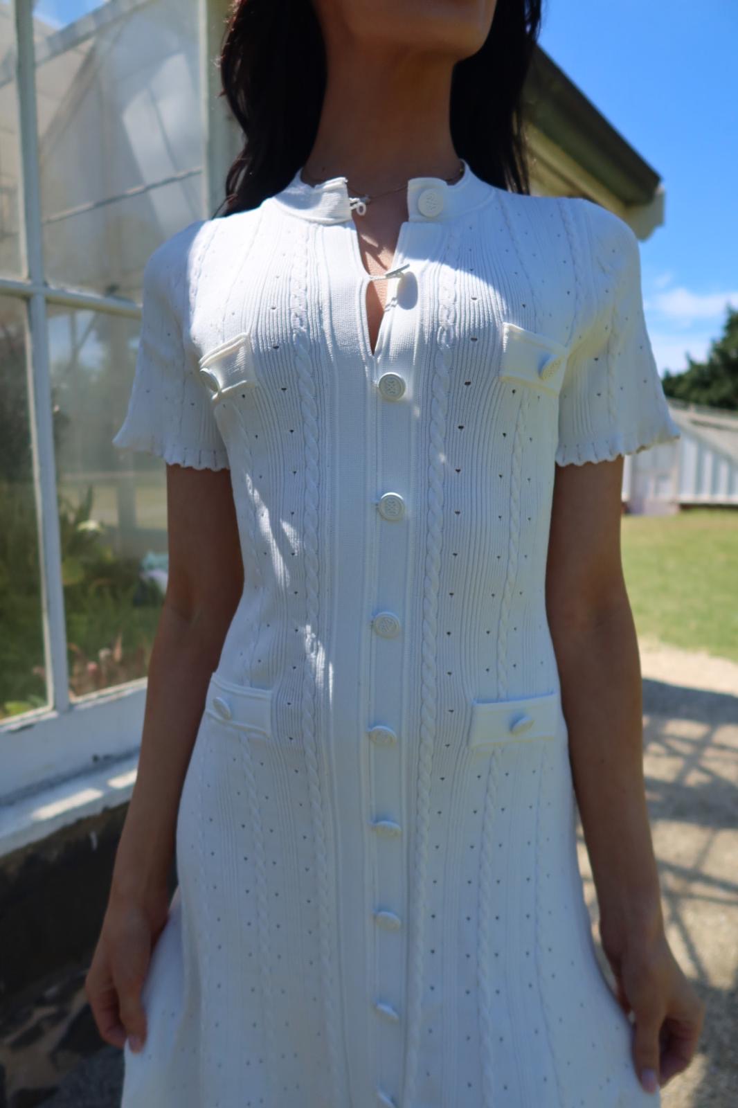 ELEANOR DRESS - WHITE