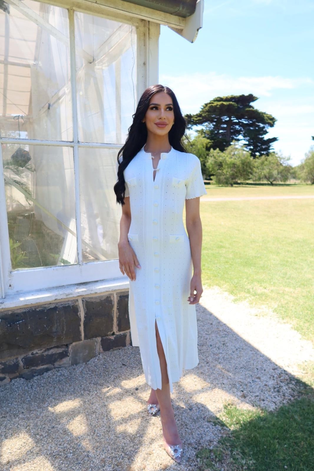 ELEANOR DRESS - WHITE