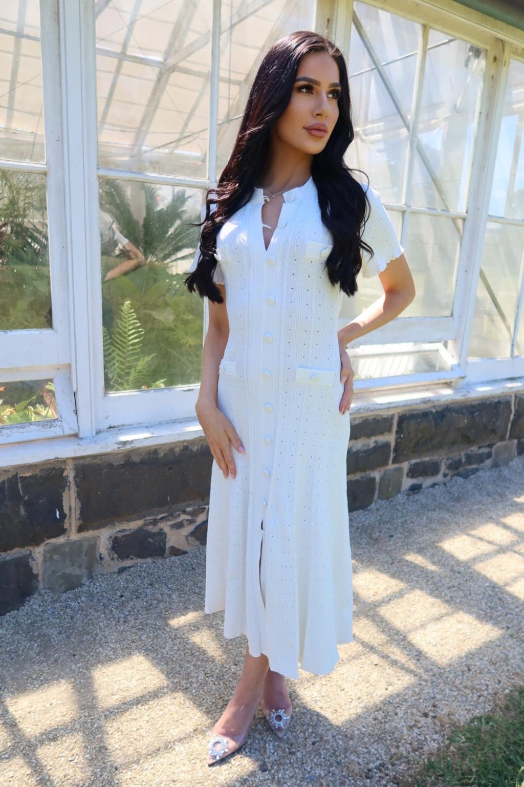 ELEANOR DRESS - WHITE