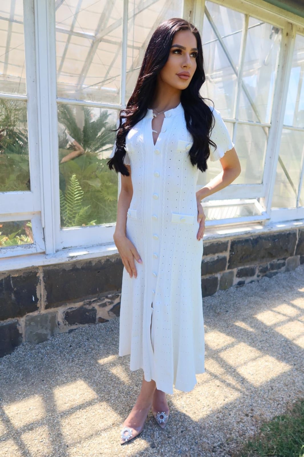 ELEANOR DRESS - WHITE