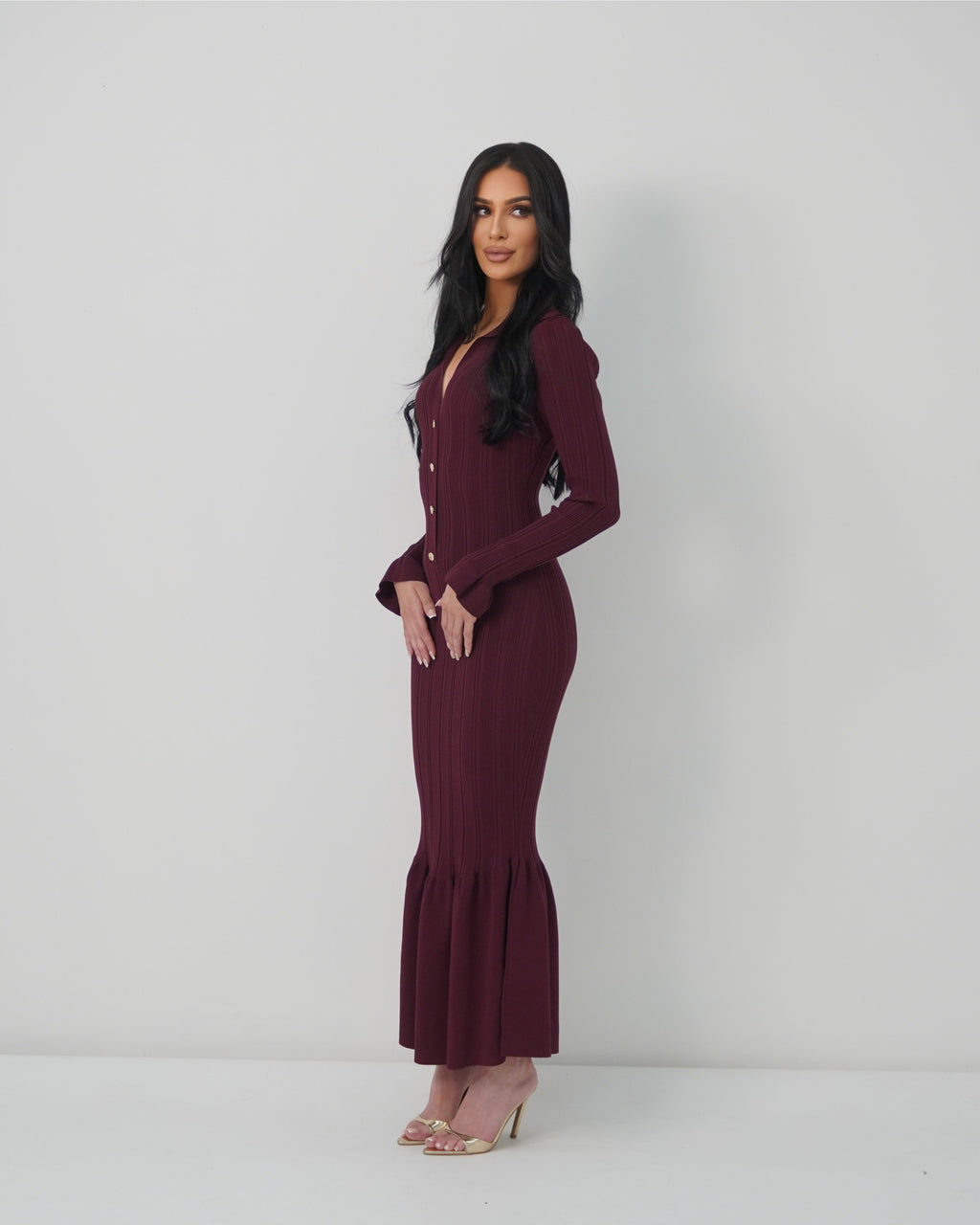 SELENA DRESS - MAROON