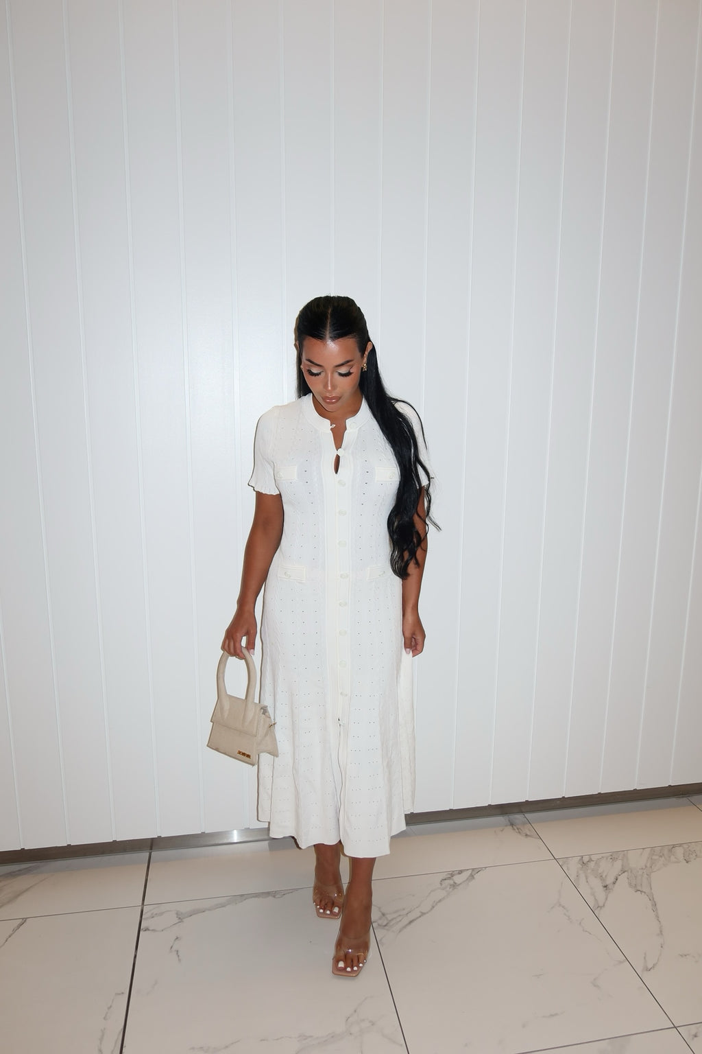 ELEANOR DRESS - WHITE